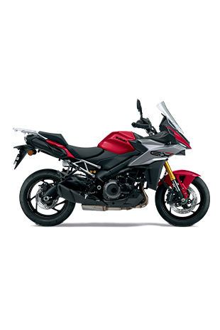 GSX-S1000GX in Rot von der rechten Seite