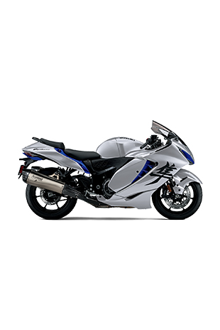 Rechte Seitenansicht der Hayabusa (ASU) mit Akrapovič Slip-On Endschalldämpfer