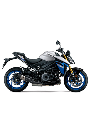 Rechte Seitenansicht der GSX-S1000 (CSX) mit Akrapovič Slip-On Endschalldämpfer