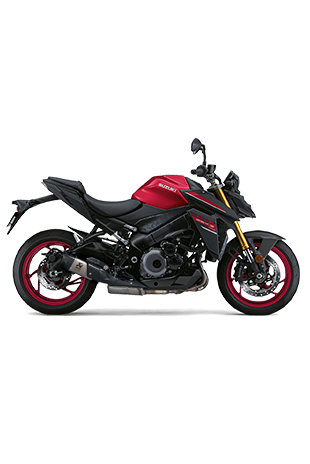 Rechte Seitenansicht der GSX-S1000 (CSX) mit Akrapovič Slip-On Endschalldämpfer