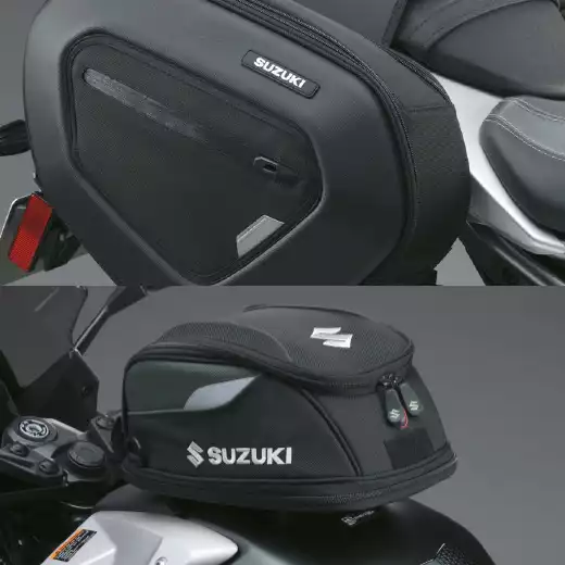 Touring-Kit Zubehörpaket für Suzuki GSX-8 Modelle, ideal für komfortable Reisen.