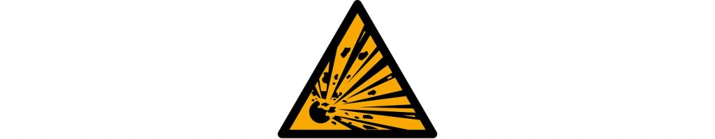 Warnung vor explosionsgefährlichen Stoffen