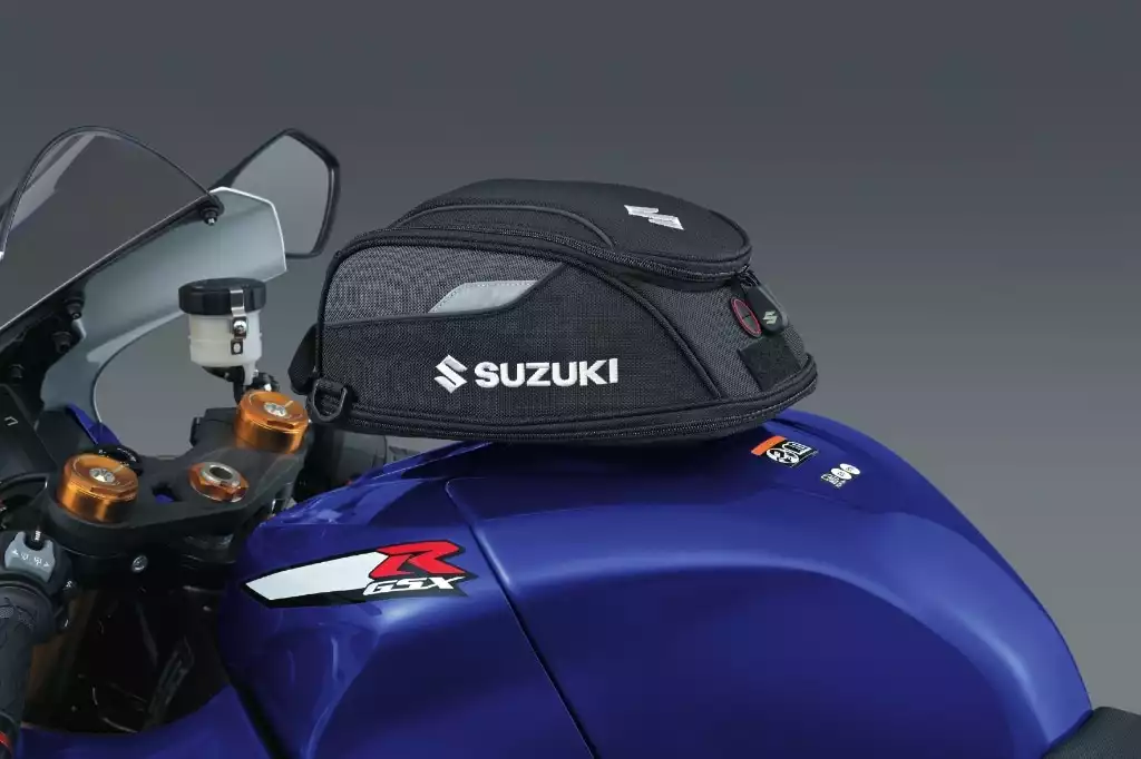 Kleiner, praktischer Tankrucksack für Suzuki GSX-R1000R, ideal für wichtige Utensilien.