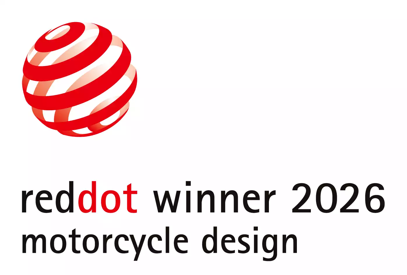 reddot winner 2026 Design-Award Logo, welchen die GSX-8T gewonnen hat