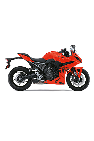 Suzuki GSX-8R DaiDai-Iro Edition in Glass Blaze Orange als Seitenansicht.