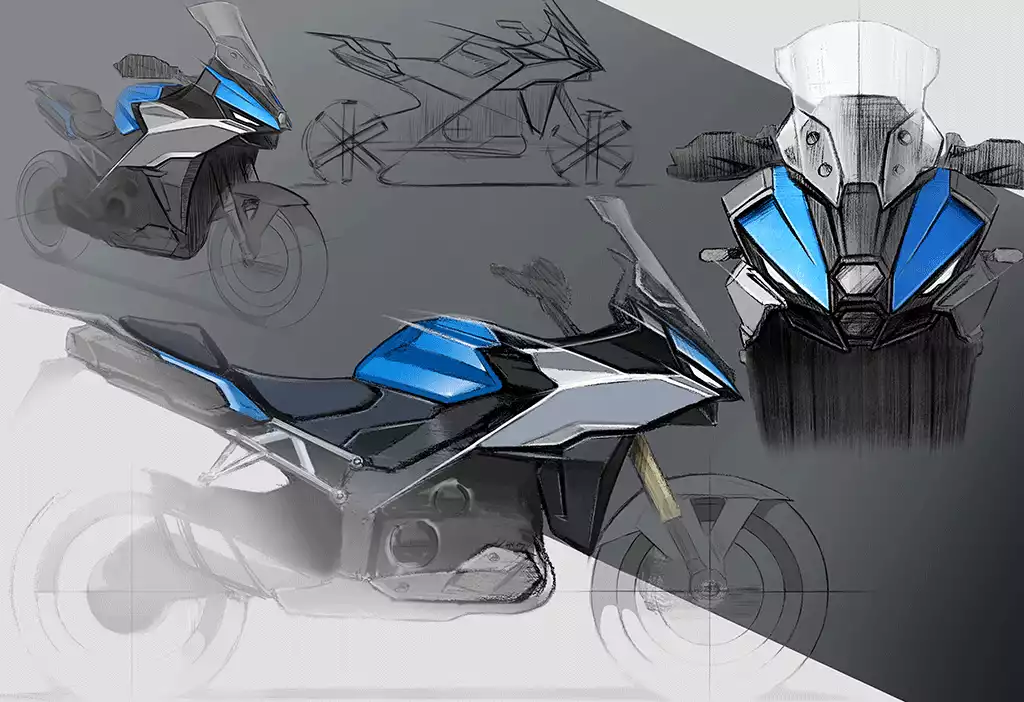 Zeichnung einer GSX-S1000GX
