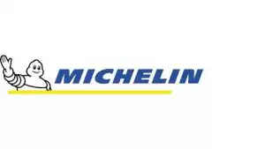 Offizielles Michelin Logo mit winkendem Bibendum, dem Maskottchen für Michelin Motorradreifen.